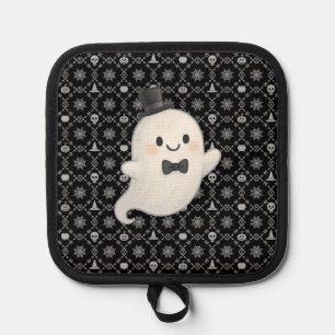 Suave Cartoon Ghost Halloween Topflappen