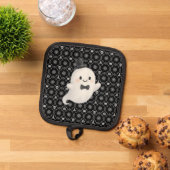 Suave Cartoon Ghost Halloween Topflappen (Oben Unten)