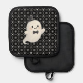 Suave Cartoon Ghost Halloween Topflappen (Vorderseite/Rückseite)