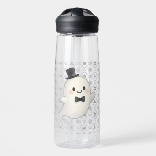 Suave Cartoon Ghost Halloween Trinkflasche (Vorne)