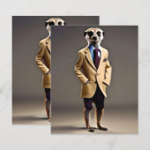 Suave Looking Meerkat bedeutet Business, (Vorne/Hinten)