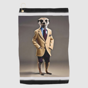 Suave Looking Meerkat bedeutet Business, Golfhandtuch