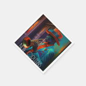 Suave New Orleans Jazz Trumpet Player in NOLA Serviette (Ecke)