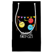 Sub Atomic Party cles Funny Science Pun Dark BG Kleine Geschenktüte (Vorderseite)