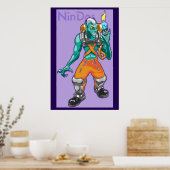 Sub Creature mit Flammenausrüstung Poster (Küche)