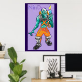 Sub Creature mit Flammenausrüstung Poster (Heimbüro)