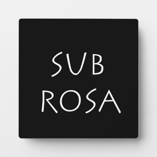 Sub Rosa Fotoplatte (Vorderseite)