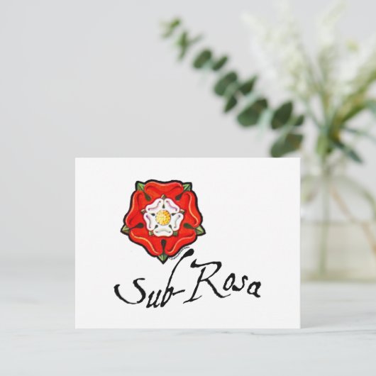Sub Rosa Postkarte (Stehend Vorderseite)