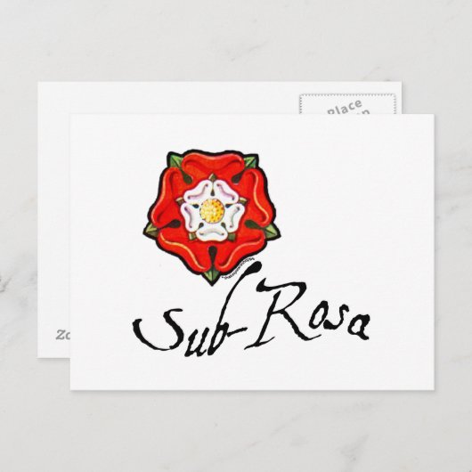 Sub Rosa Postkarte (Vorne/Hinten)