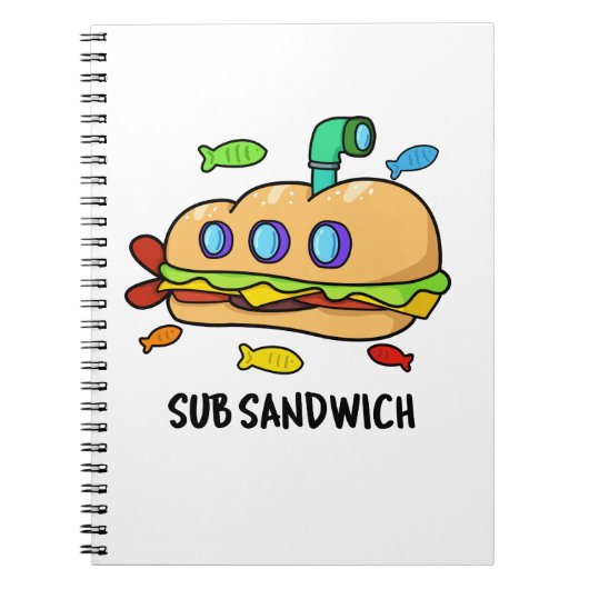 Sub Sandwich Funny Food Pub Notizblock (Vorderseite)
