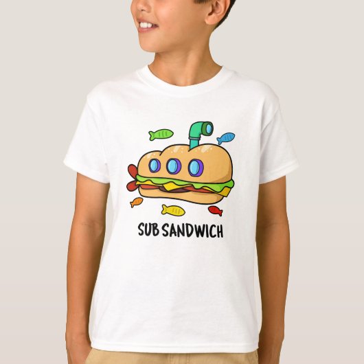 Sub Sandwich Funny Food Pub T-Shirt (Vorderseite)