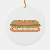 Sub Sandwich Keramik Ornament (Vorne)