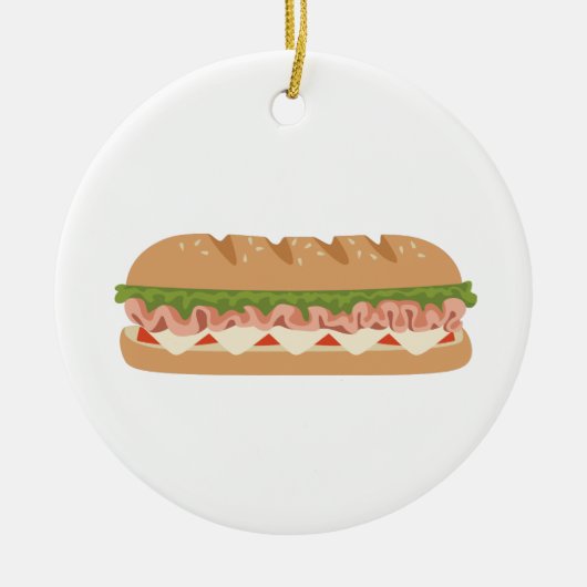 Sub Sandwich Keramik Ornament (Vorne)