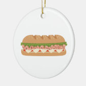 Sub Sandwich Keramik Ornament (Links)