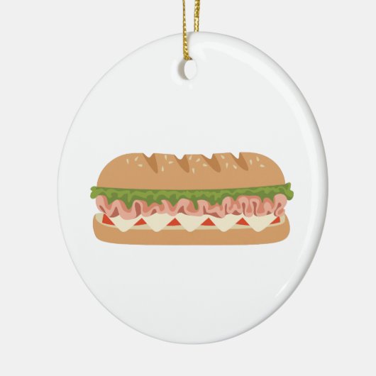 Sub Sandwich Keramik Ornament (Links)