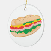 Sub Sandwich Keramik Ornament (Links)