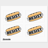 Sub Sandwich Resist Faschismus Rechteckiger Aufkleber (Blatt)