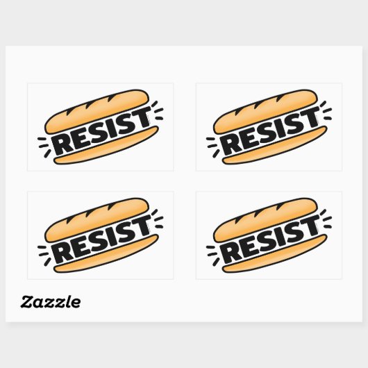 Sub Sandwich Resist Faschismus Rechteckiger Aufkleber (Blatt)