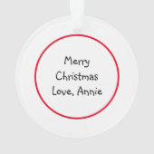 Sub Sandwich und Potato Chips Weihnachten Ornament (Rückseite)