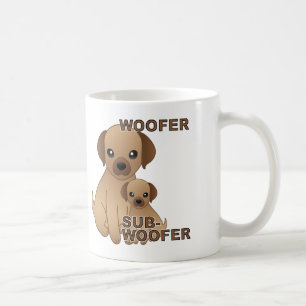 Sub-Woofer-Hund Welpe Lustiger Becher oder Reisebe Kaffeetasse