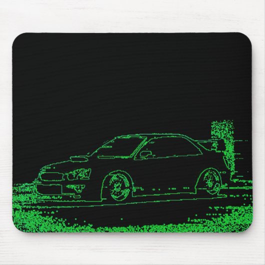 Subaru 8 Bit-Kontur-Mausunterlage Mousepad (Vorne)