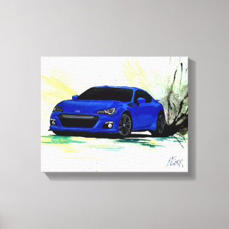 Subaru BRZ Aquarellbilder Leinwand drucksvoll