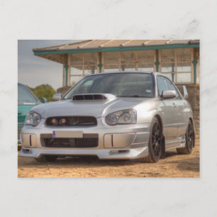 Subaru Impreza STi - Body Kit (Silber) Postkarte
