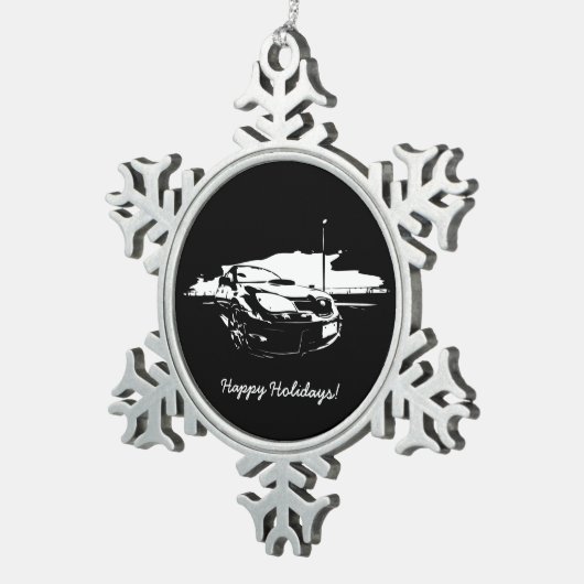 Subaru Impreza WRX WTI-Antrieb Schneeflocken Zinn-Ornament (Rechts)