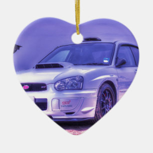 Subaru Impreza WRX WTI-Spezifikt. C im Weiß Keramik Ornament