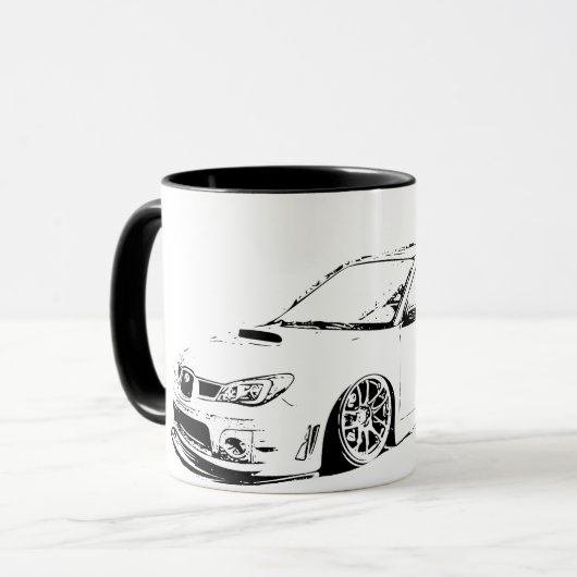 Subaru Impreza WRX WTI-vektorbild Tasse (Vorderseite Links)