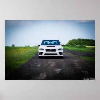 Subaru STi Front End Poster