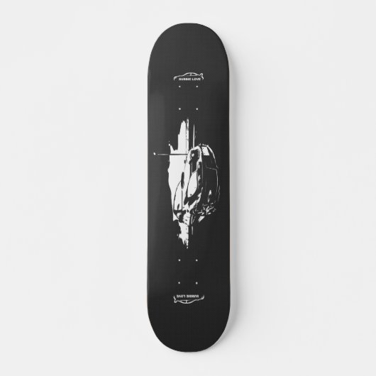 Subbie mit Imitat-Kohlenstoff-Faser Skateboard (Vorne)