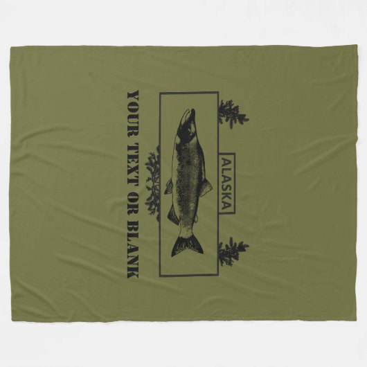 Subduduid Alaska Combat Fisherman Abzeichen Fleecedecke (Vorderseite (Horizontal))