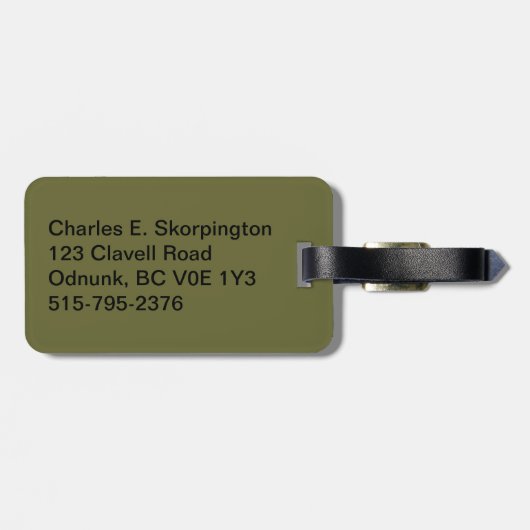 Subduduid Alaska Combat Fisherman Abzeichen Gepäckanhänger (Rückseite horizontal)