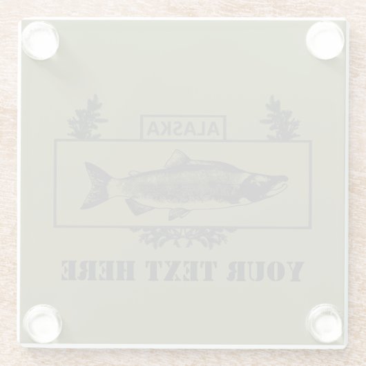 Subduduid Alaska Combat Fisherman Abzeichen Glasuntersetzer (Rückseite)