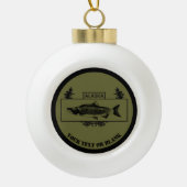 Subduduid Alaska Combat Fisherman Abzeichen Keramik Kugel-Ornament (Vorderseite)