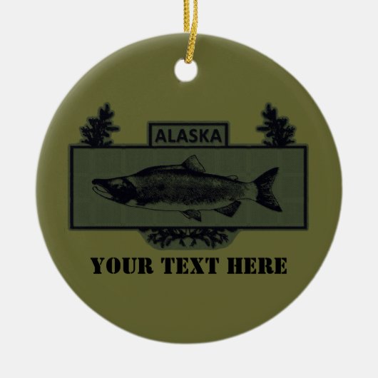 Subduduid Alaska Combat Fisherman Abzeichen Keramikornament (Vorne)