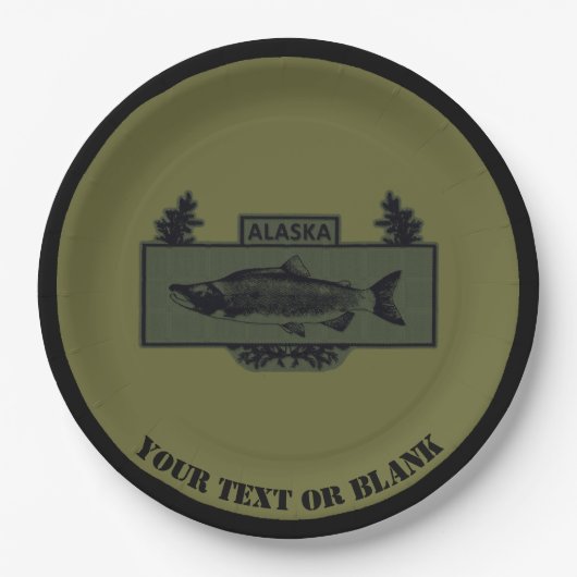 Subduduid Alaska Combat Fisherman Abzeichen Pappteller (Vorderseite)