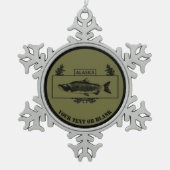 Subduduid Alaska Combat Fisherman Abzeichen Schneeflocken Zinn-Ornament (Vorderseite)
