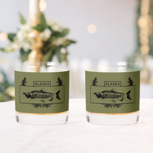 Subduduid Alaska Combat Fisherman Abzeichen Whiskyglas (Insitu (Hochzeit))
