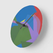 Subdued Abstract Composition Round Clock Runde Wanduhr (Winkel)