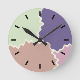 Subdued Color Combo Runde Wanduhr