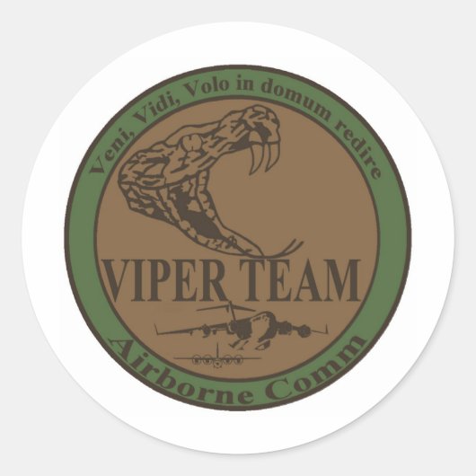 Subduierter Viper Team Patch Runder Aufkleber (Vorderseite)