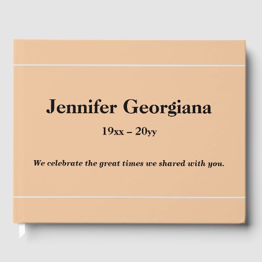 Subdutives und konservatives Begräbnisgastbuch Gästebuch (Vorderseite)