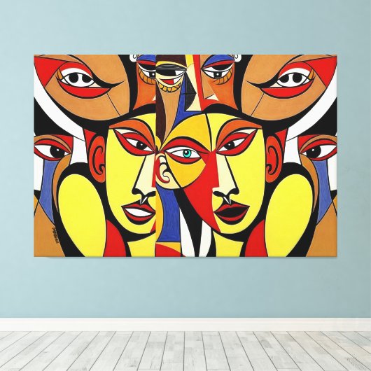 Subentin, Kubismus-Kunst Leinwanddruck (Insitu (Holzboden))