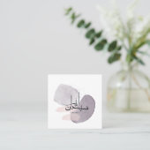 SubhanAllah Arabic Calligraphy – Minimal Elegant Quadratische Visitenkarte (Stehend Vorderseite)