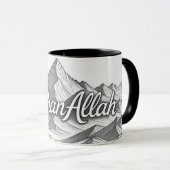 SubhanAllah | Majestic Mountain Islamic Line Art M Tasse (VorderseiteRechts)