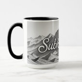 SubhanAllah | Majestic Mountain Islamic Line Art Tasse (Links)