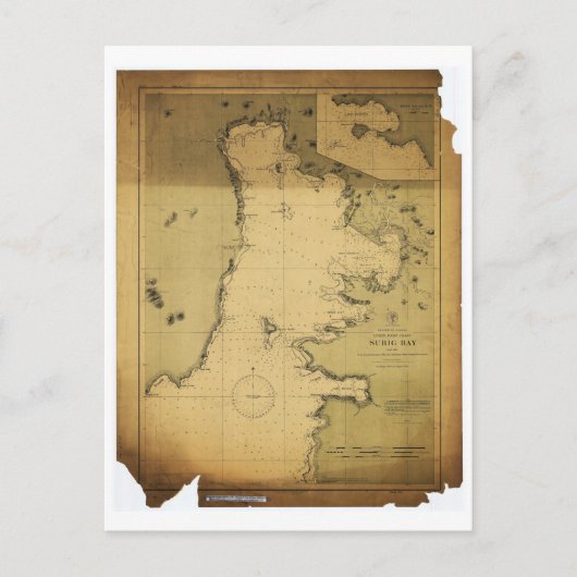 Subig (Subic) Bay Luzon Philippines 1902 Karte (Vorderseite)