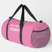 Subjekt (oder 2 Zeilen) Pink hinzufügen Duffle Bag (Rechte Ecke)